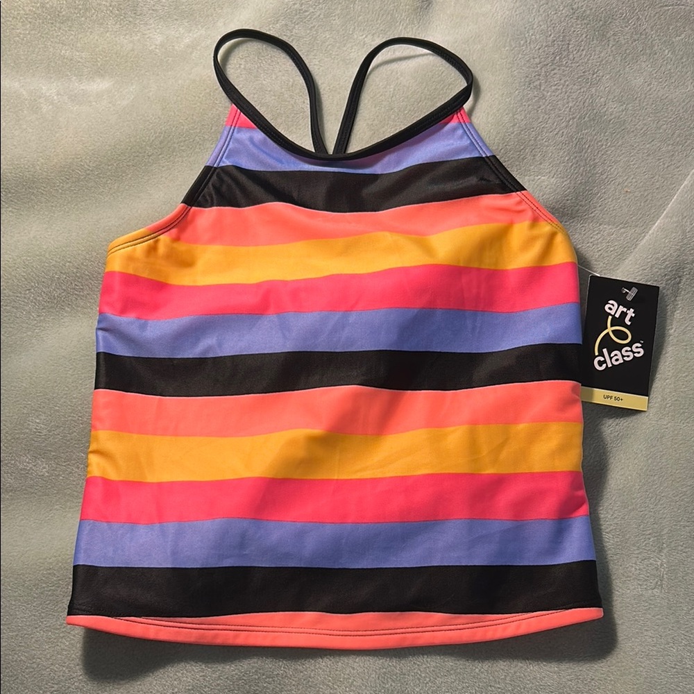 Art Class Multicolor Striped Halter Top swimsuit Tankini